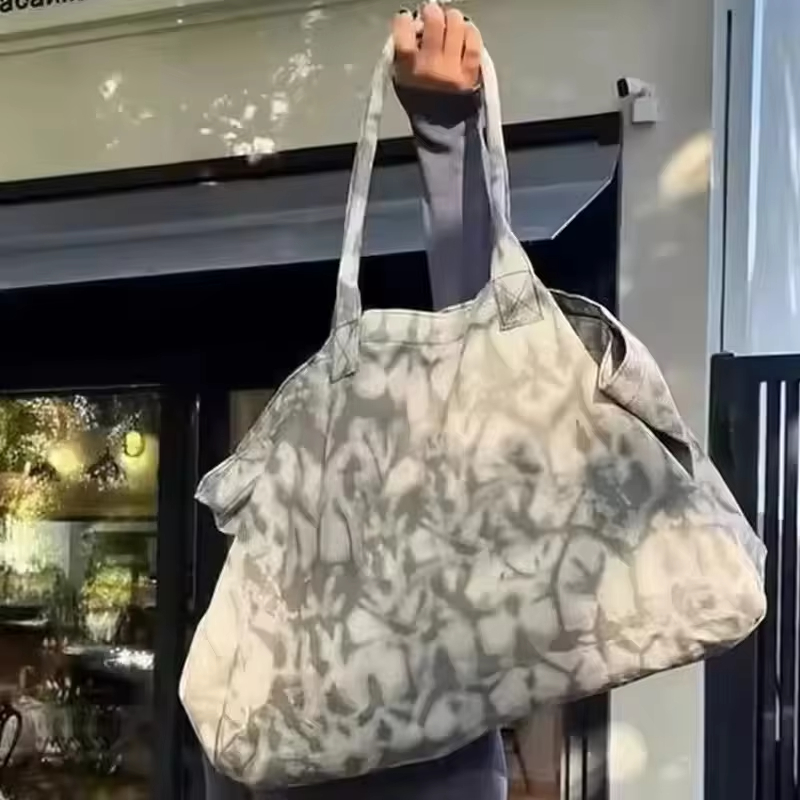 Shoulder Bag Slouchy - ヨガフィットネスキャンバスバッグ、シングルショルダー大容量ショッピングバッグ、男女兼用アウトドアスポーツバッグ、大型バッグ
