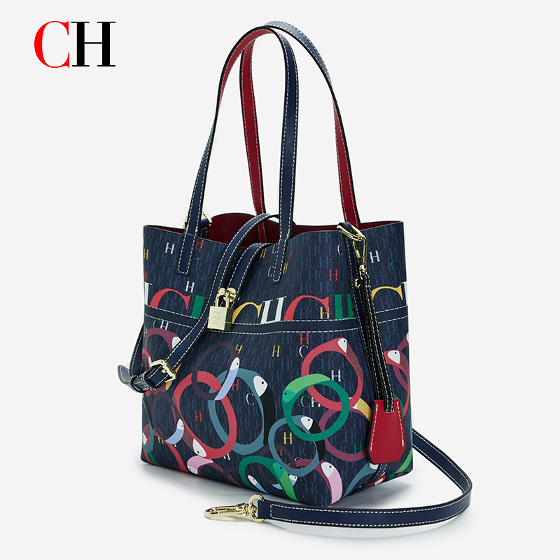 Shoulder Bag Slouchy - CH レディース 大容量プリントトートバッグ、ファッション感あふれるレターパターンのハンドバッグ、カジュアルなショルダーバッグ、クロスボディバッグ、女性用ショッピングバッグ、旅行用バッグ。