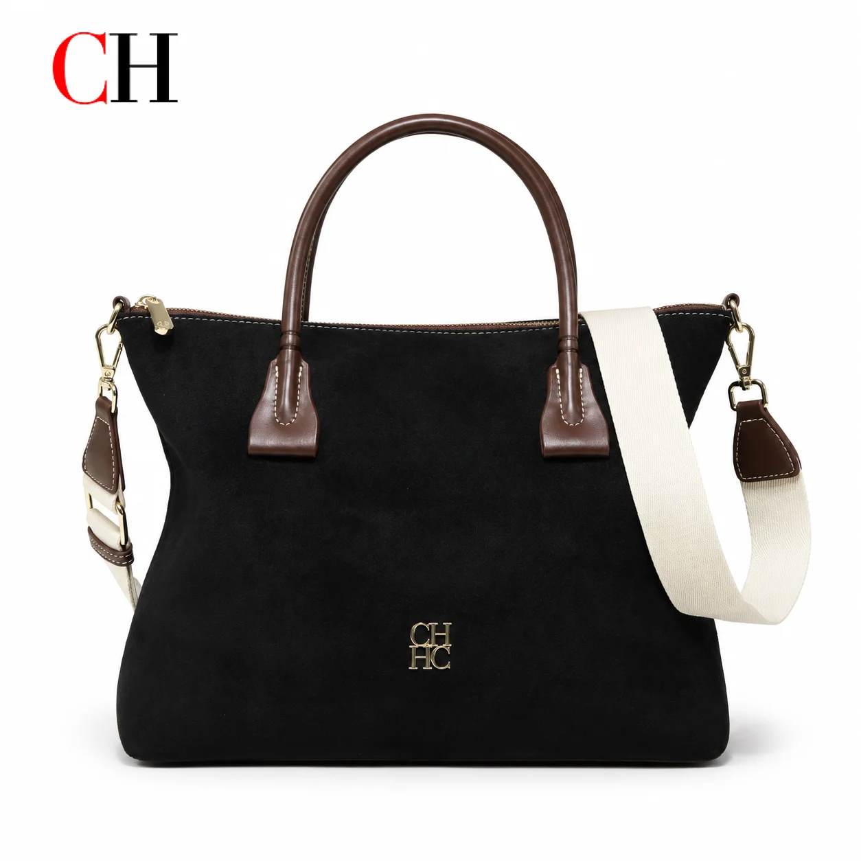 Structured Handbag Top Handle - CHプレミアム レディース スエード トートバッグ レザー トップハンドル