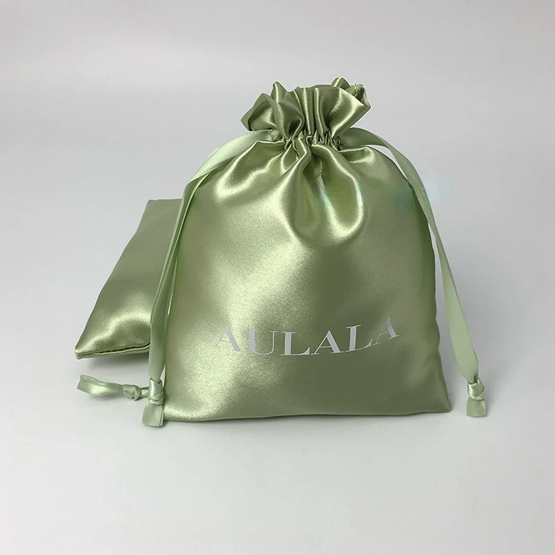 Luxury Bags No Logo - カスタムプリントロゴサテンジュエリー包装袋シルク巾着ポーチキャンディギフト化粧品パーティーブレスレットビーズ高級サシェ50個