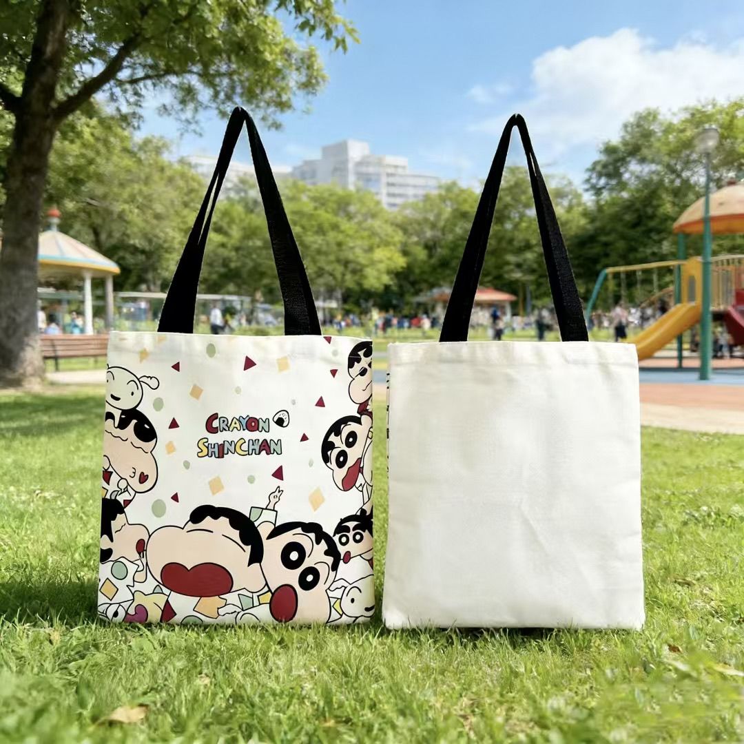 Shoulder Bag Slouchy - 2026 新クレヨンしんちゃんキャンバストートバッグ大容量女性ハンドバッグシングルショルダーバッグ学生毎日の通勤ショッピングバッグ