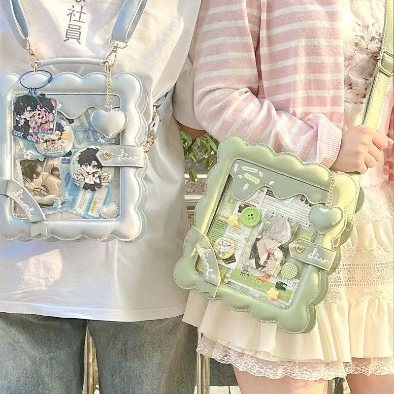 Luxury Y2K Bags - ファッション透明かわいいキュートなバックパック高級 Y2k 女性甘いデザインクロスボディバッグトレンディなオールマッチプレッピーショルダー Ita バッグ