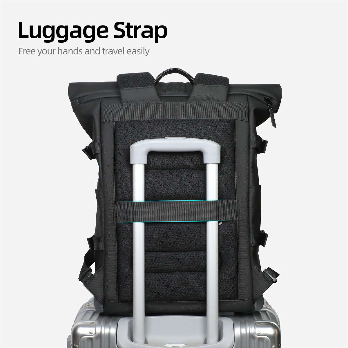HK 防水ロールトップバックパック男性用大容量拡張可能な 1 - Structured Handbag Top Handle のレビューと価格
