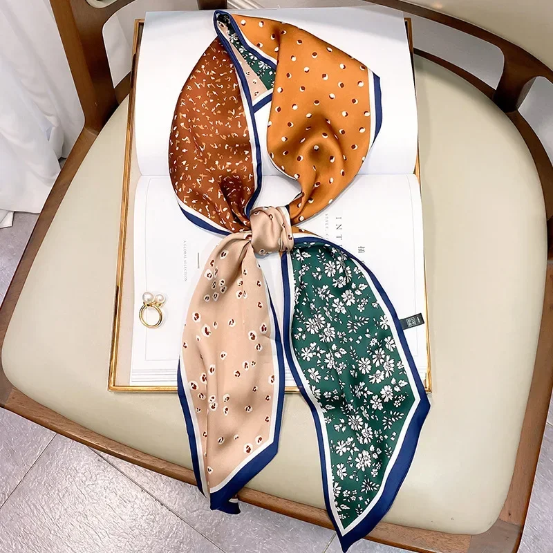 デザインプリントスキニースカーフ格子柄馬毛ヘアバンドスカーフ - Luxury Bags Expensive のレビューと価格