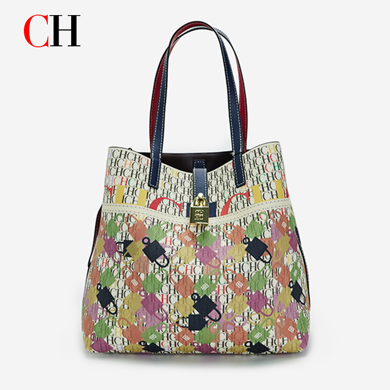 CH レディース 大容量プリントトートバッグ、ファッション感 - Shoulder Bag Slouchy のレビューと価格