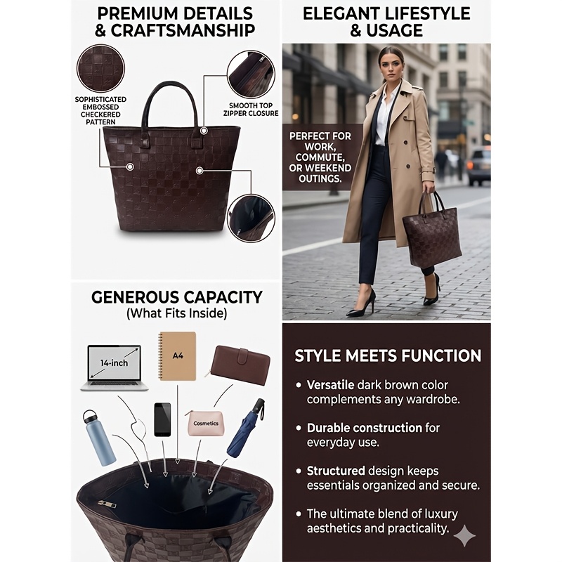 ライトラグジュアリー ディープブラウン キルティング柄 レデ - Luxury Quilted Bags のレビューと価格