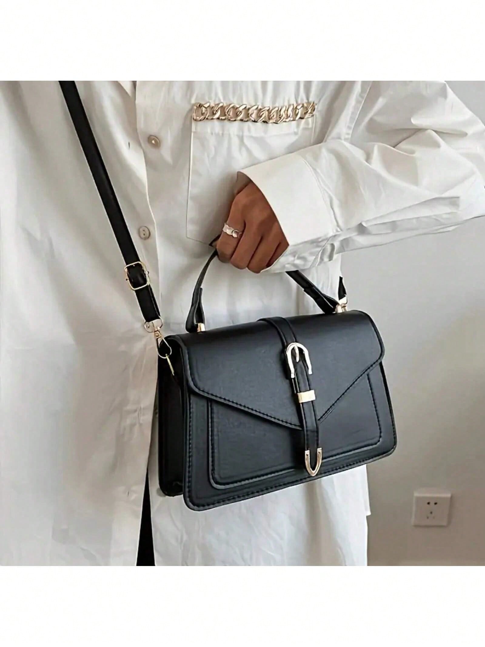 女性用PUレザーハンドバッグ エレガントなフラップスクエアシ - Shoulder Bag Slouchy のレビューと価格