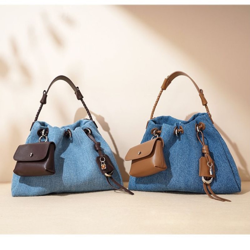 JIAERDI ハイストリートデニムバケットバッグ財布女性レ - Luxury Y2K Bags のレビューと価格