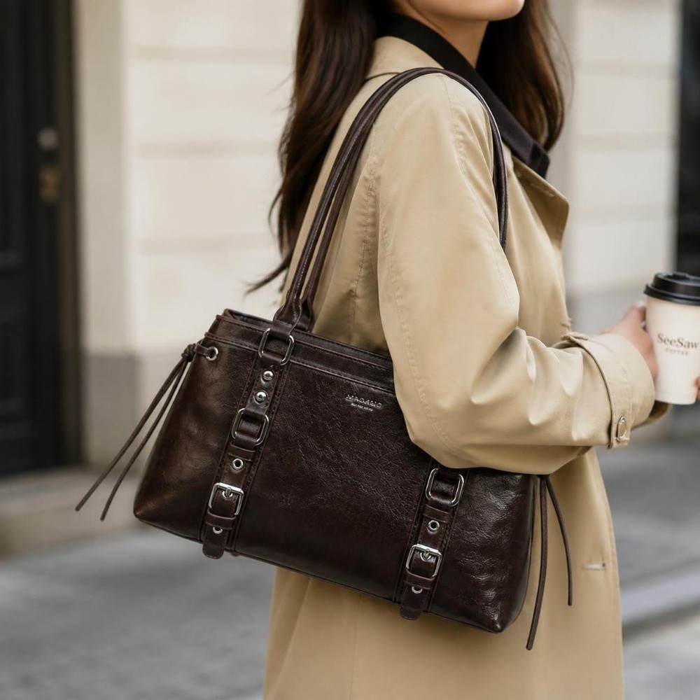 耐久性のある構造形状の女性用ハンドバッグ、軽量ラグジュアリー - Structured Handbag Top Handle のレビューと価格