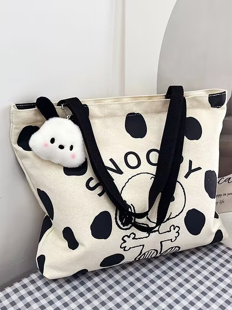 漫画スヌーピーキャンバスショルダーバッグ女性用大容量トートバ - Shoulder Bag Slouchy のレビューと価格