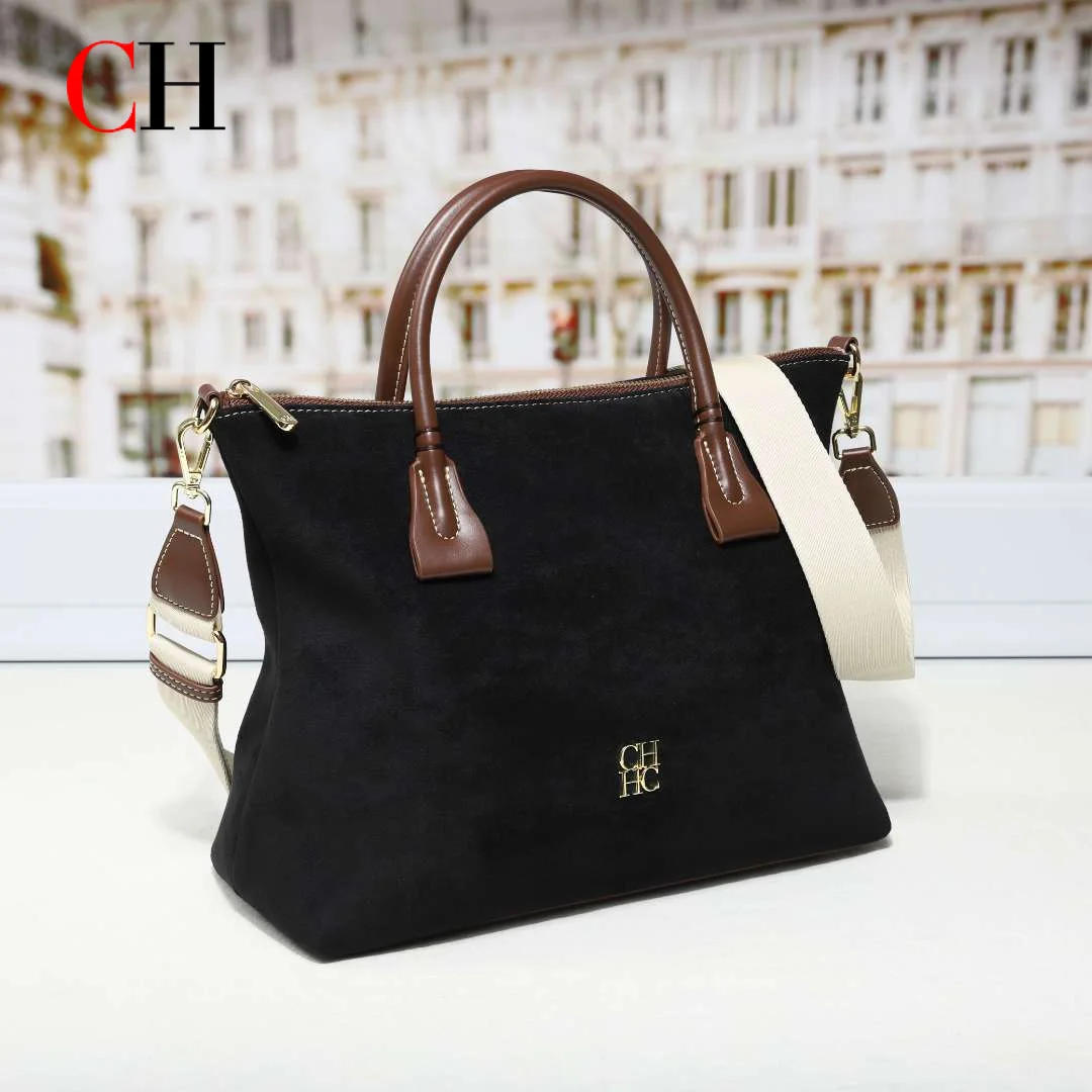 CHプレミアム レディース スエード トートバッグ レザー  - Structured Handbag Top Handle のレビューと価格