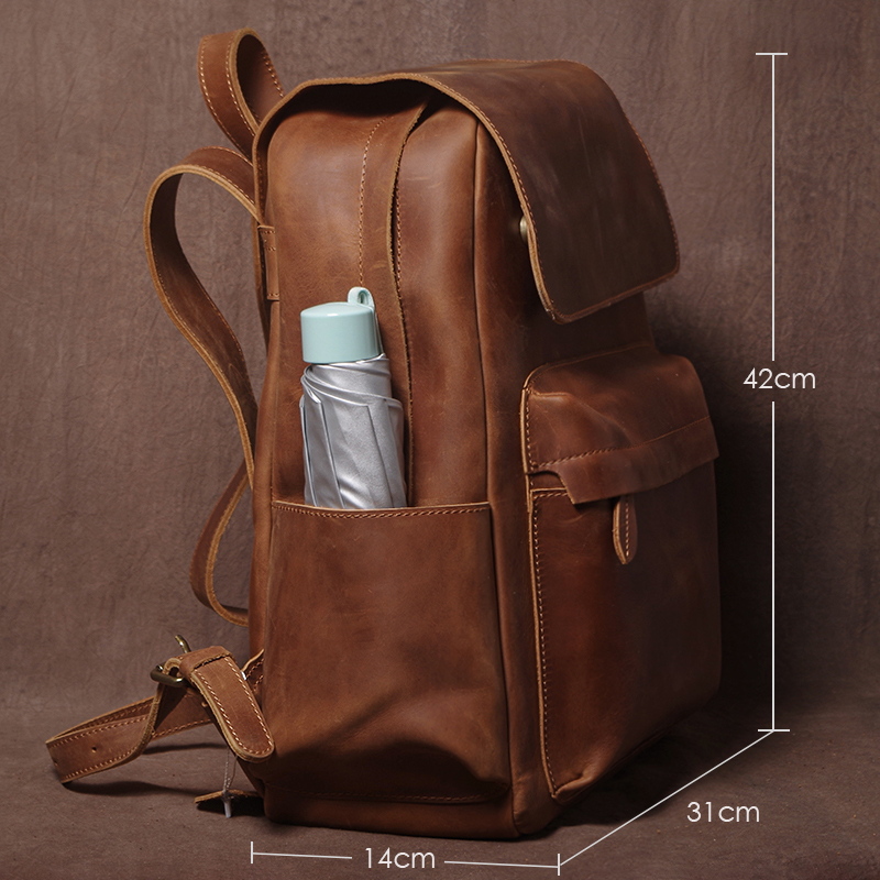 GURO ヴィンテージ本革バックパックメンズ週末高級旅行バッ - Structured Handbag Top Handle のレビューと価格
