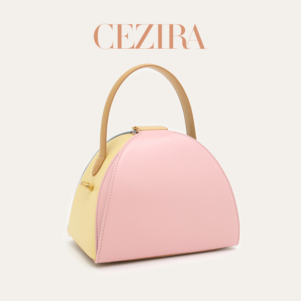 CEZIRA ノベルティPUレザー レディース ファッション - Structured Handbag Top Handle のレビューと価格