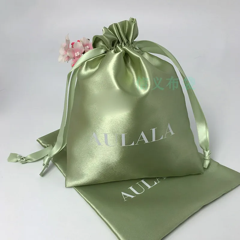 カスタムプリントロゴサテンジュエリー包装袋シルク巾着ポーチキ - Luxury Bags No Logo のレビューと価格