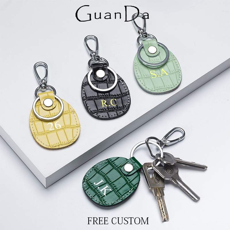 高級クロコダイルレザーパターンキーホルダー、カスタム文字入り - Luxury Bags Wholesale のレビューと価格